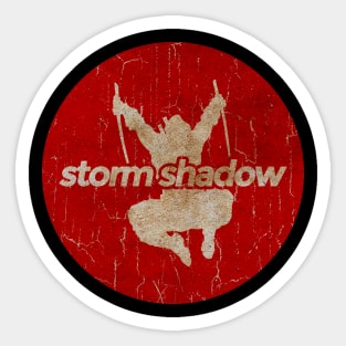 Storm Shadow - simple red circle vintage Sticker